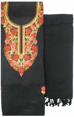 Kashmiri Wool Embroidered Salwar Suit Material