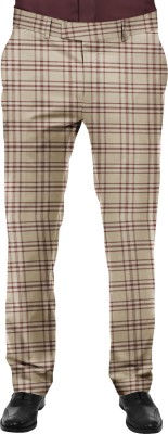 Bigreams Cotton Blend Checkered Trouser Fabric