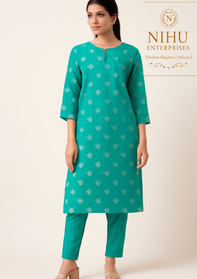 NIHU ENTERPRISE Cotton Silk Printed Multi-purpose Fabric