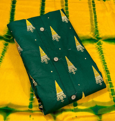 Ishika Creation Cotton Blend Embroidered Kurta Fabric
