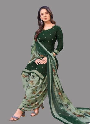 Nirvaan Crepe Solid, Floral Print, Printed, Geometric Print Salwar Suit Material