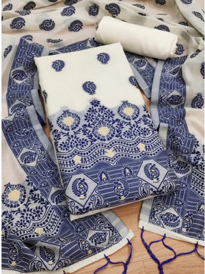 ABSECOM Cotton Silk Printed Salwar Suit Material