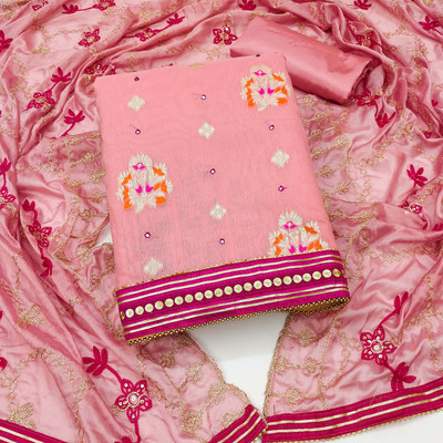 Divastri Silk Blend Self Design Salwar Suit Material