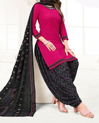 Ruhabs Crepe Printed Salwar Suit Material