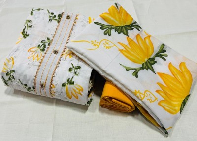 MYRAADESIGNER Cotton Blend Printed Salwar Suit Material