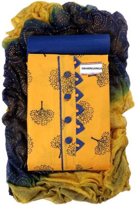 SWARNGANGA TEX Cotton Blend Printed Salwar Suit Material