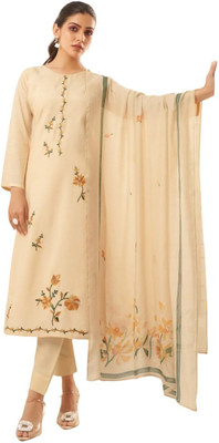 DRAVINAM Trends Muslin Embroidered Salwar Suit Material