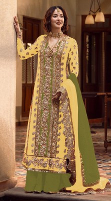 JATRIQQ Organza Embroidered Kurta & Palazzo Material