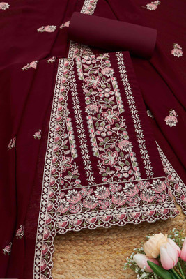 soch Georgette Embroidered Salwar Suit Material