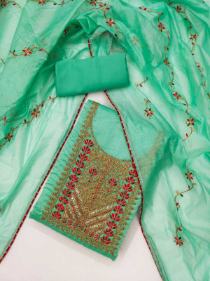Mahakal Tex Chanderi Embroidered Salwar Suit Material