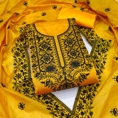 Divastri Chanderi Embroidered Salwar Suit Material