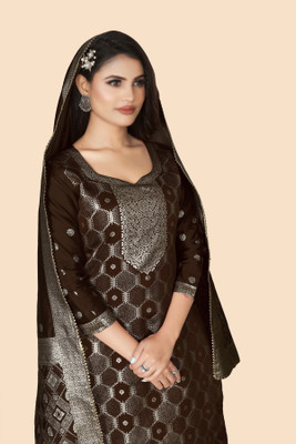 SHREE HARI FAB Art Silk Printed Kurta & Palazzo Material