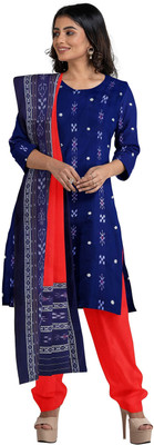 KALPRA FASHION Pure Cotton Embroidered Salwar Suit Material