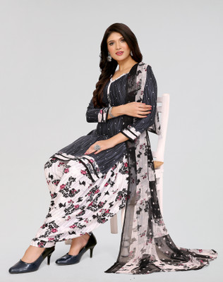 Vini Enterprises Crepe Printed Salwar Suit Material