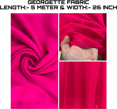 KRISHNAM TRENDS Georgette Self Design Multipurpose Running Fabric