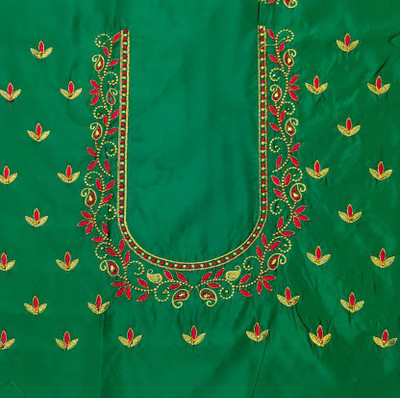 RAJVILASH Pure Silk Embroidered Blouse Material