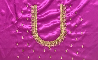 Soundarya Silk Blend Embroidered Blouse Material