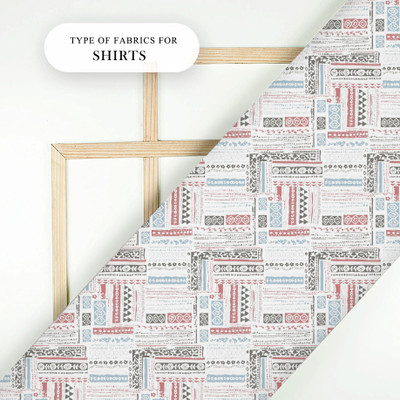 jrk enterprise Polycotton Printed Shirt Fabric