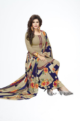 Krishani Creation Crepe Floral Print Salwar Suit Material