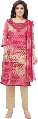 SHREE JEENMATA COLLECTION Crepe Printed Kurta & Patiyala Material