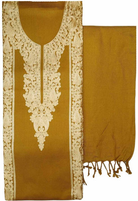 Kashmiri Wool Embroidered Salwar Suit Material