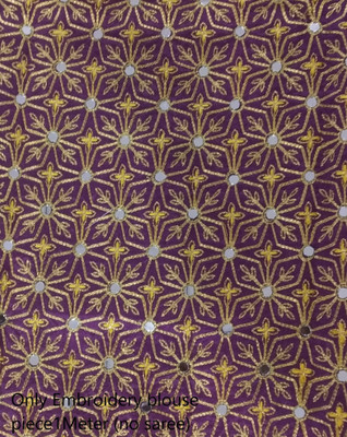 HouseOfCommon Silk Blend Embroidered Blouse Material