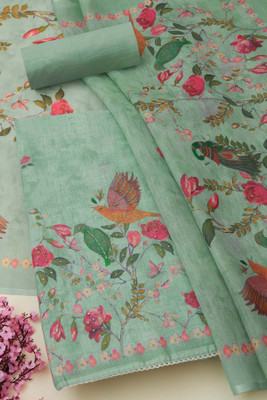 soch Linen Printed Salwar Suit Material