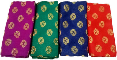 Cotton colors Cotton Blend Self Design Blouse Material