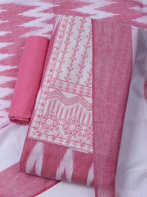Meena Bazaar Cotton Blend Embroidered Salwar Suit Material
