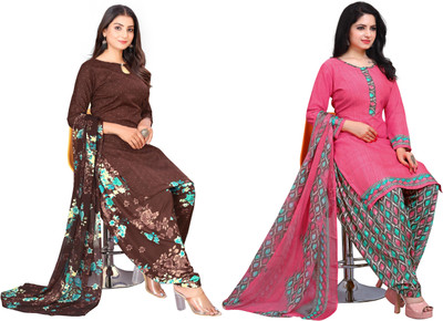 STYLEVEDA Crepe Printed Salwar Suit Material