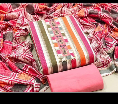 VC Fashion Cotton Blend Printed Kurta & Churidar Material
