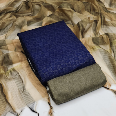 Divastri Cotton Blend Checkered Salwar Suit Material