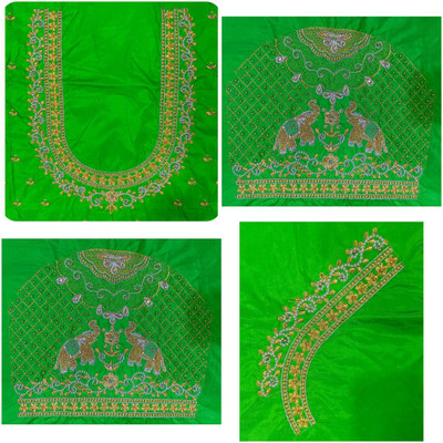 VLIPCARTZ Pure Silk Embroidered, Embellished Blouse Material