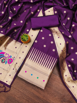 DEVANGI Art Silk Solid Salwar Suit Material