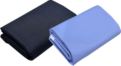 KUNDAN SULZ GWALIOR Cotton Blend Striped Shirt & Trouser Fabric