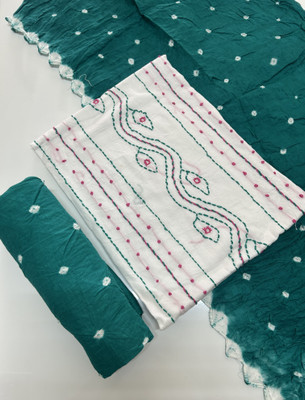 Drashti Creation Cotton Blend Embellished Salwar Suit Material