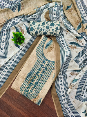 manvaa Cotton Silk Printed Salwar Suit Material
