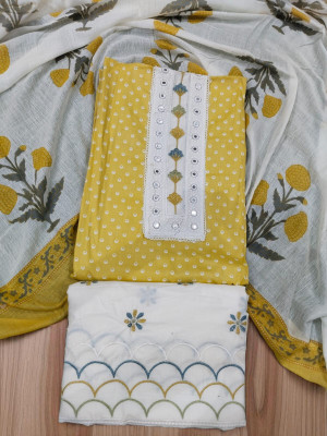 krishna boutique Pure Cotton Printed Salwar Suit Material