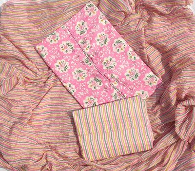 GC80 BY GAURI COLLECTION Pure Cotton Printed, Self Design Salwar Suit Material