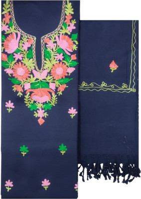 Kashmiri Wool Embroidered Salwar Suit Material