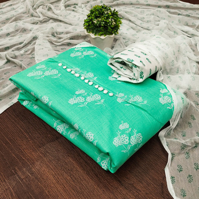 PandadiSaree Cotton Blend Printed Salwar Suit Material