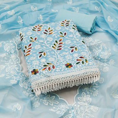 Divastri Georgette Embroidered Salwar Suit Material