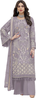 Gangotri Georgette Embroidered Gown/Anarkali Kurta & Bottom Material
