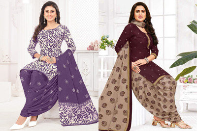 SEWDHAGA Crepe Printed Salwar Suit Material
