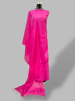 Aamir Fashion Textile Cotton Silk Self Design, Striped Kurta & Churidar Material