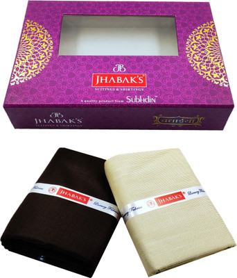 JHABAK'S Pure Cotton Self Design Shirt & Trouser Fabric