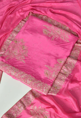 The Weavers Shop by Raavi Crepe Embroidered Salwar Suit Material