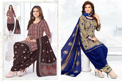 laxmi creation Crepe Solid, Printed Salwar Suit Material