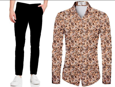 KHODIYAAR FASHION Polycotton Self Design Shirt & Trouser Fabric