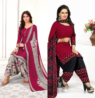 laxmi creation Crepe Printed Salwar Suit Material